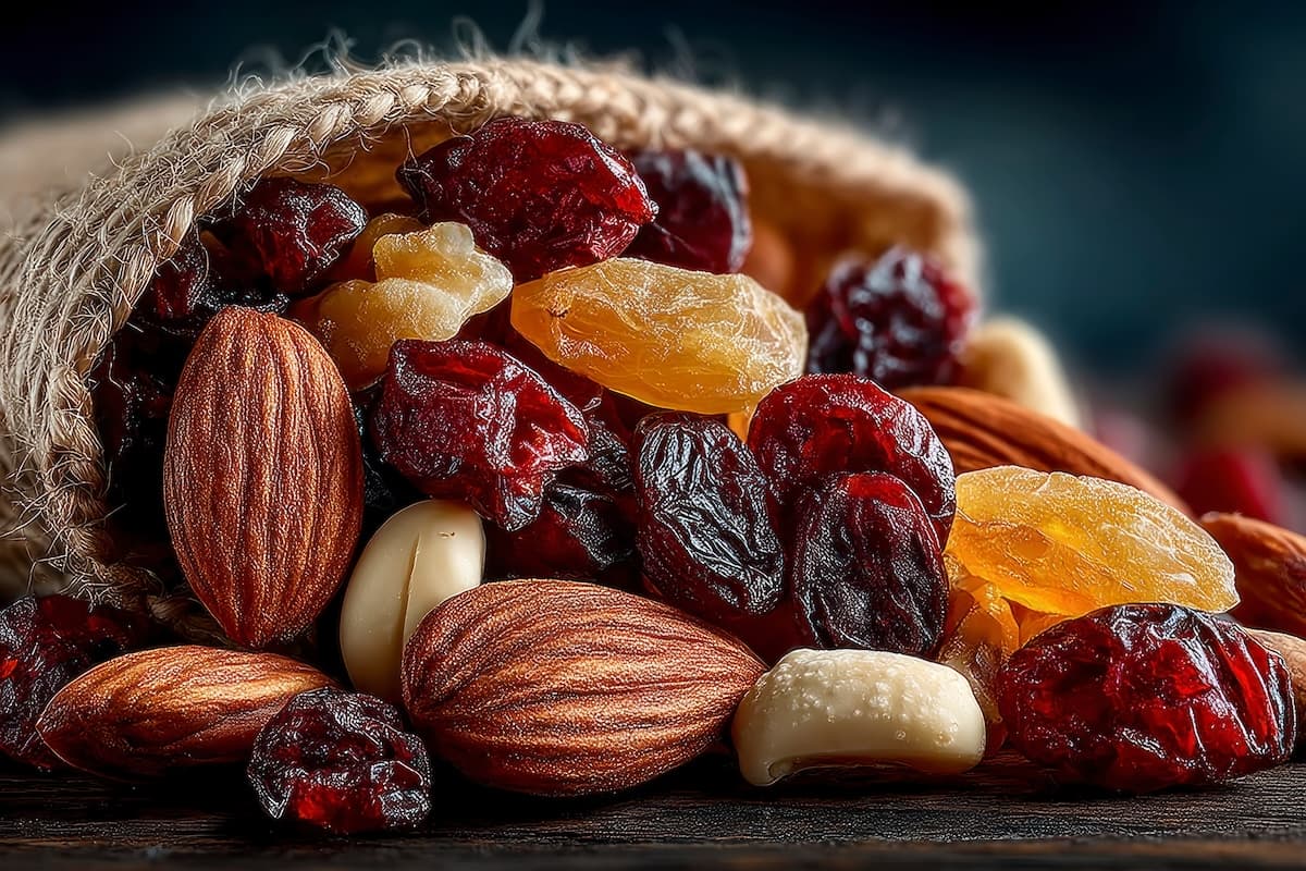 Dried fruits selection